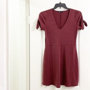 Cotton On cranberry ribbed dress